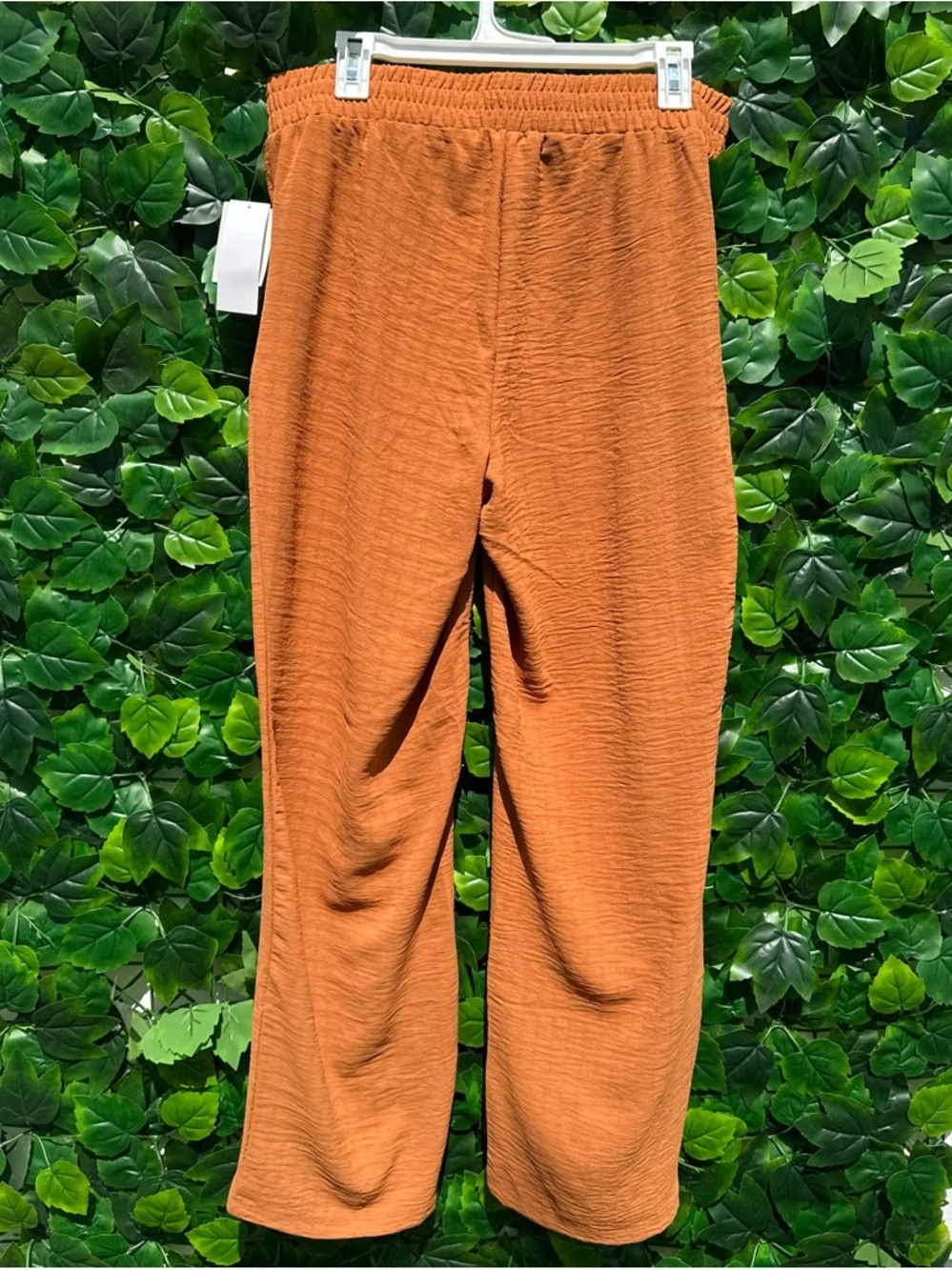 Women's Rust Drawstring Wide-Leg Pants - Picture 2 of 4